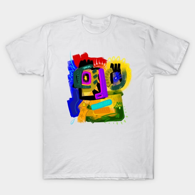 BIRDS ON THE HEAD T-Shirt by Angel Rivas